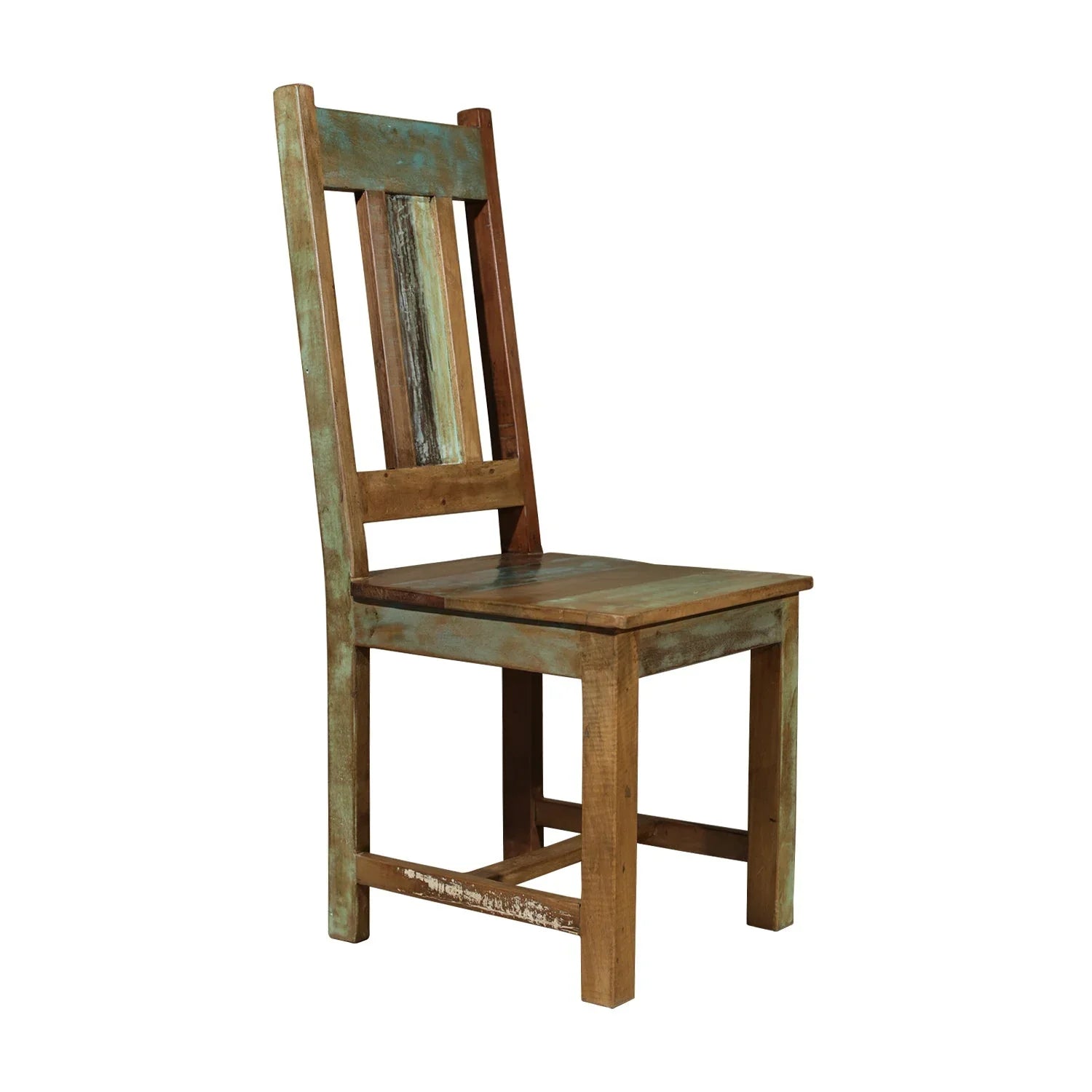 Reclaimed Wood Dining Chair With Distressed Paint Far Pavilions