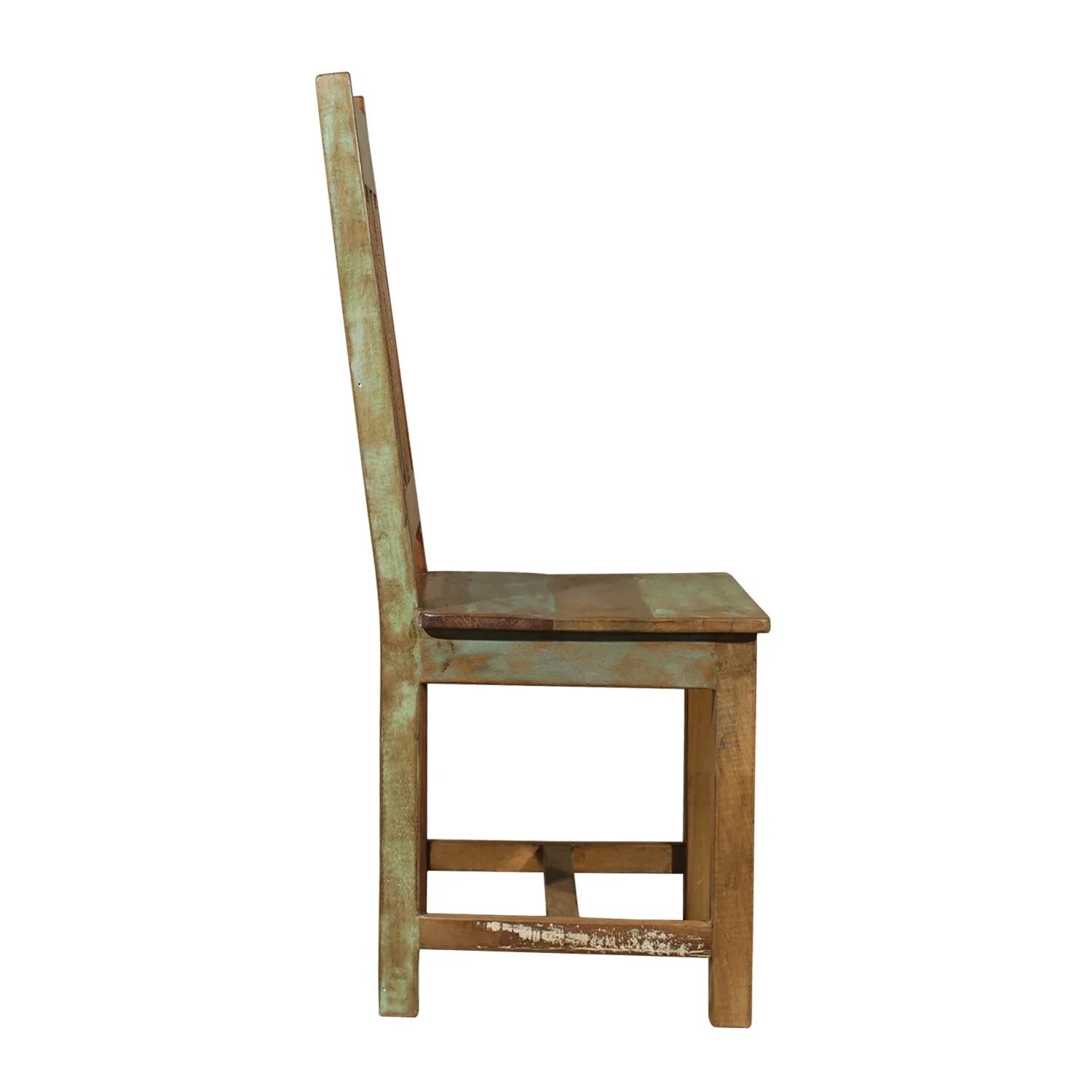 Reclaimed Wood Dining Chair With Distressed Paint Far Pavilions