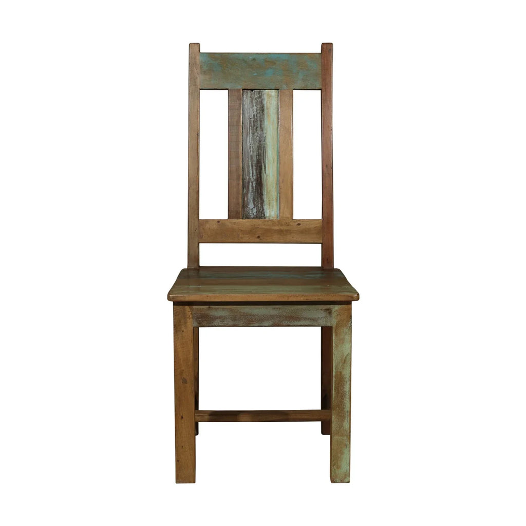 Reclaimed Wood Dining Chair With Distressed Paint Far Pavilions