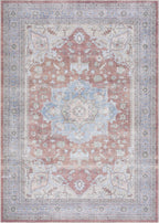 Brown Bagamanoc Medallion Washable Area Rug Hauteloom