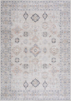 Beige Beckett Vintage Washable Area Rug Hauteloom