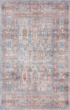 Burnt Orange Holi-2300 Washable Area Rug Hauteloom