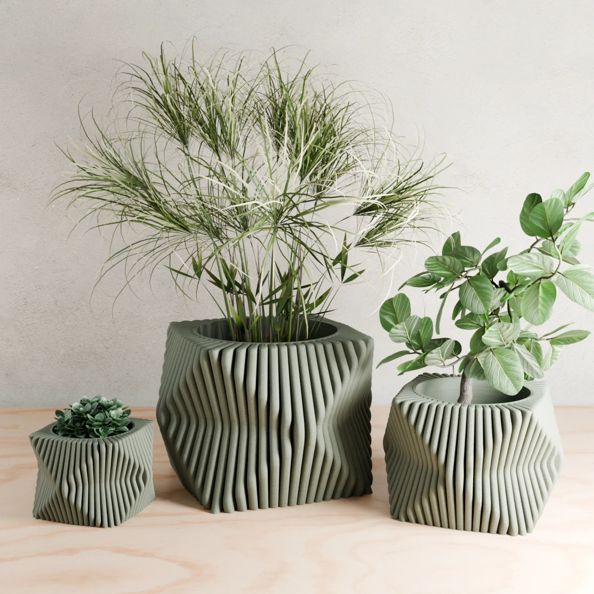 Tide Planter, side view - House Of Avana
