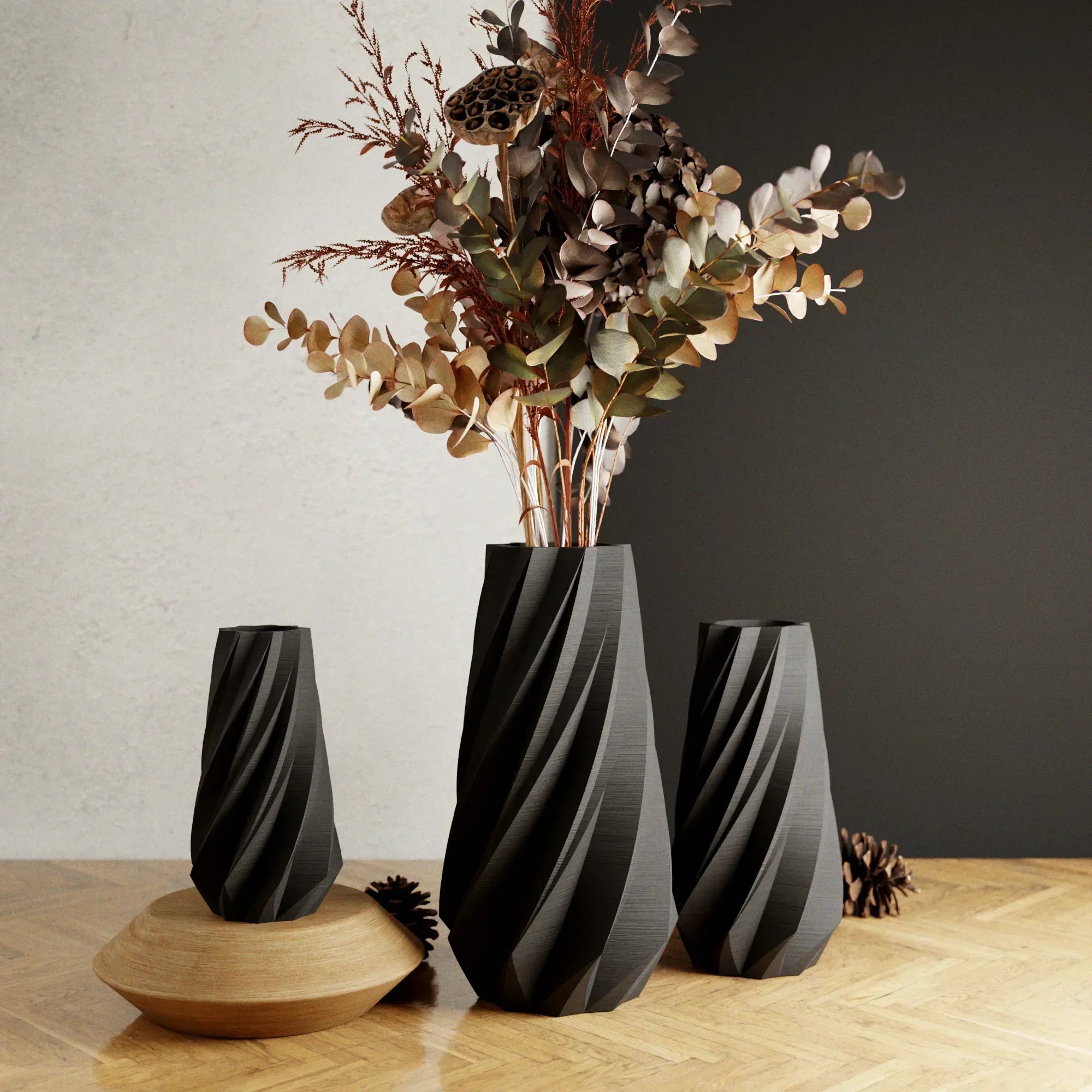 Timber Vase, side view - House Of Avana