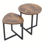 Coffee Table Set Industrial Style Wooden Tabletop End Desk Tea Table Living Room Sofa Side Table Bedside Table Lamp Workbench Table Plant Stand Display Rack House Of Avana [[SKU:HOA-COF-009]]