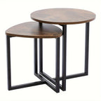 Coffee Table Set Industrial Style Wooden Tabletop End Desk Tea Table Living Room Sofa Side Table Bedside Table Lamp Workbench Table Plant Stand Display Rack House Of Avana
