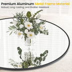 Takywep 24 Inch Round Mirror with 20mm Black Aluminum Frame - Shatter-Resistant Fogless Glass, -Fog Technology-Free (No Installation Required), Wall-Mounted Large Circle Mirror for Bathroom, Bedroom, Living Room, Entryway - M House Of Avana