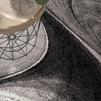 Modern Living Room Rug Brilliance Abstract Design - Grey RugYourHome