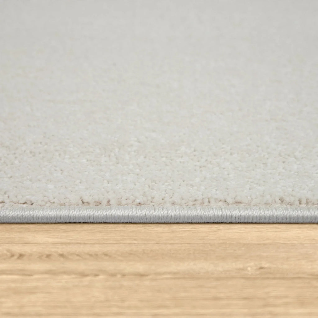 Solid Flatweave Rug Porto for Living Room - Cream RugYourHome