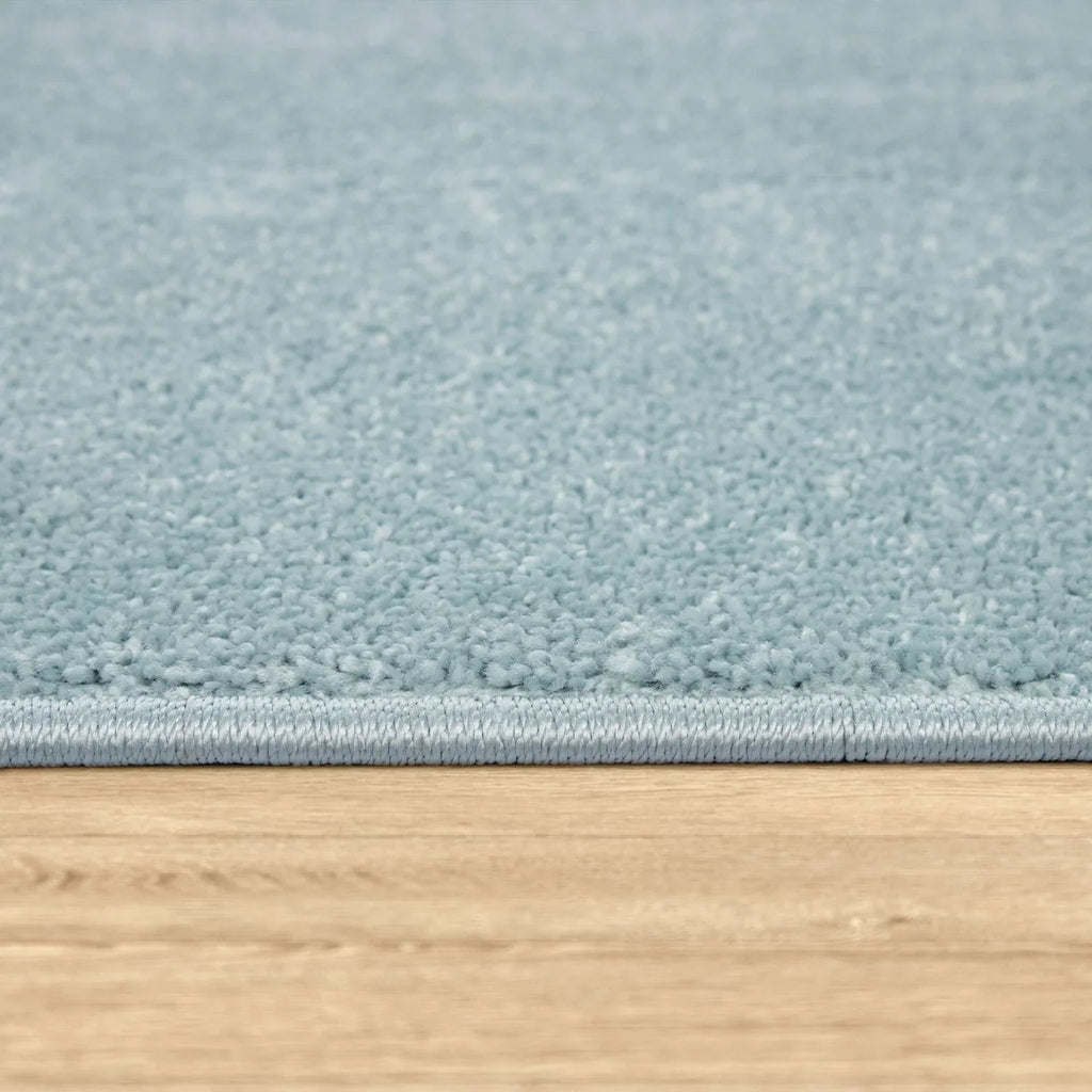 Solid Flatweave Rug Porto for Living Room - Light Blue RugYourHome