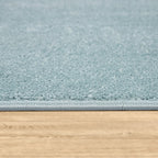 Solid Flatweave Rug Porto for Living Room - Light Blue RugYourHome