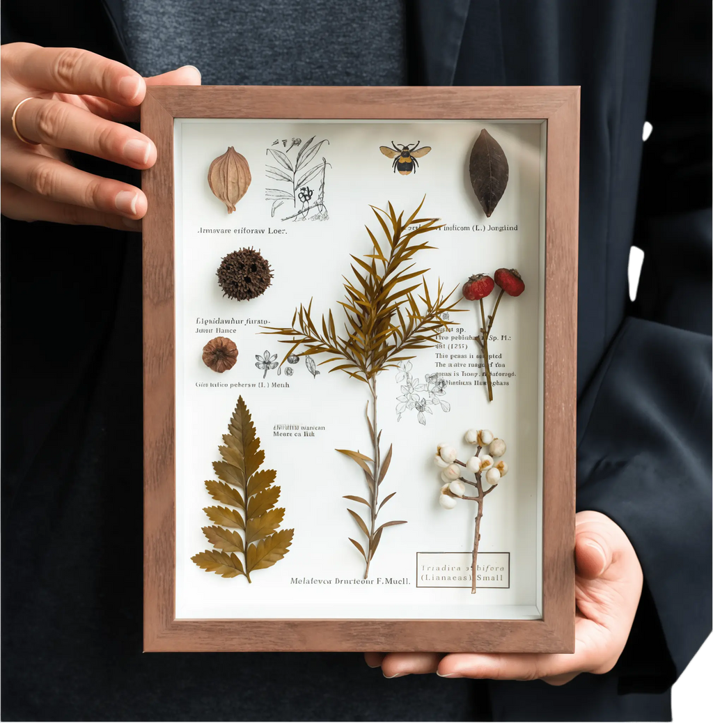 "The Botanist's Journal" Pressed Flower Art Frame