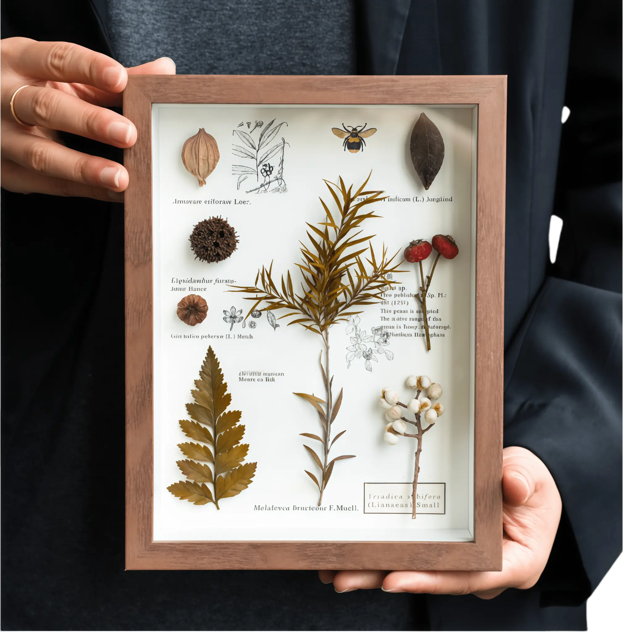 "The Botanist's Journal" Pressed Flower Art Frame