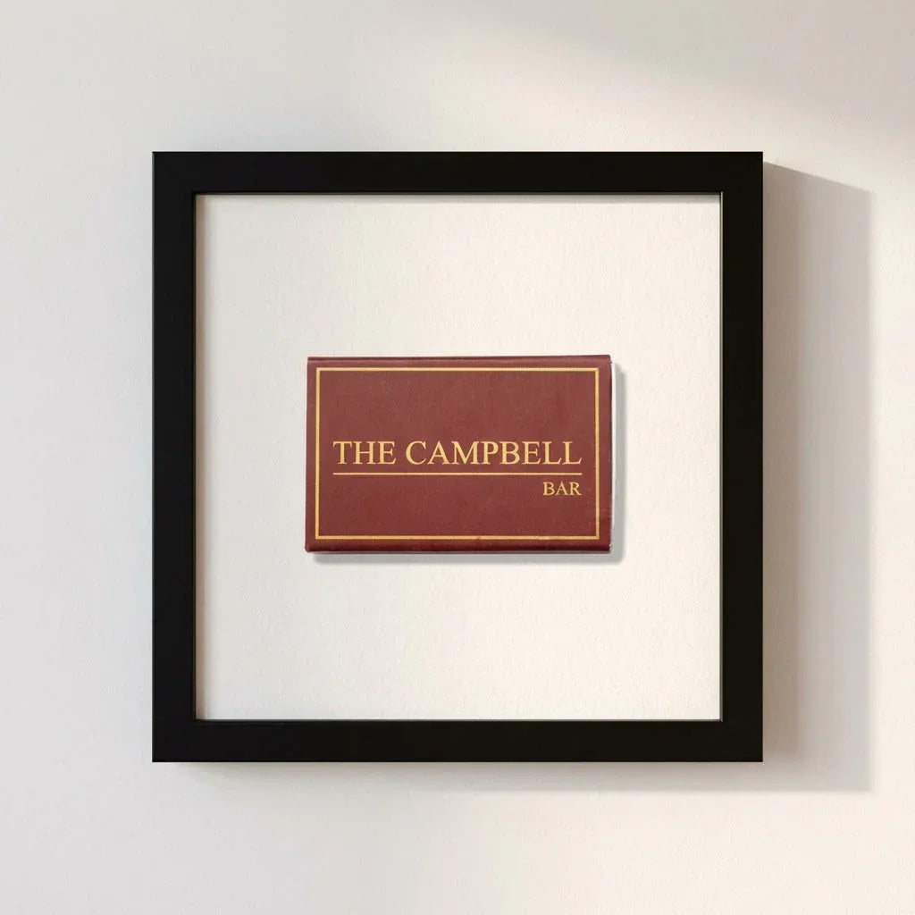 The Campbell Bar Matchbox Framed Print
