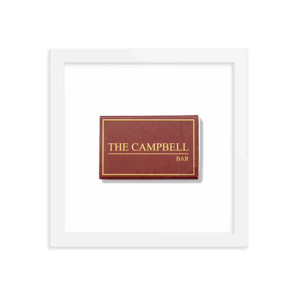 The Campbell Bar Matchbox Framed Print