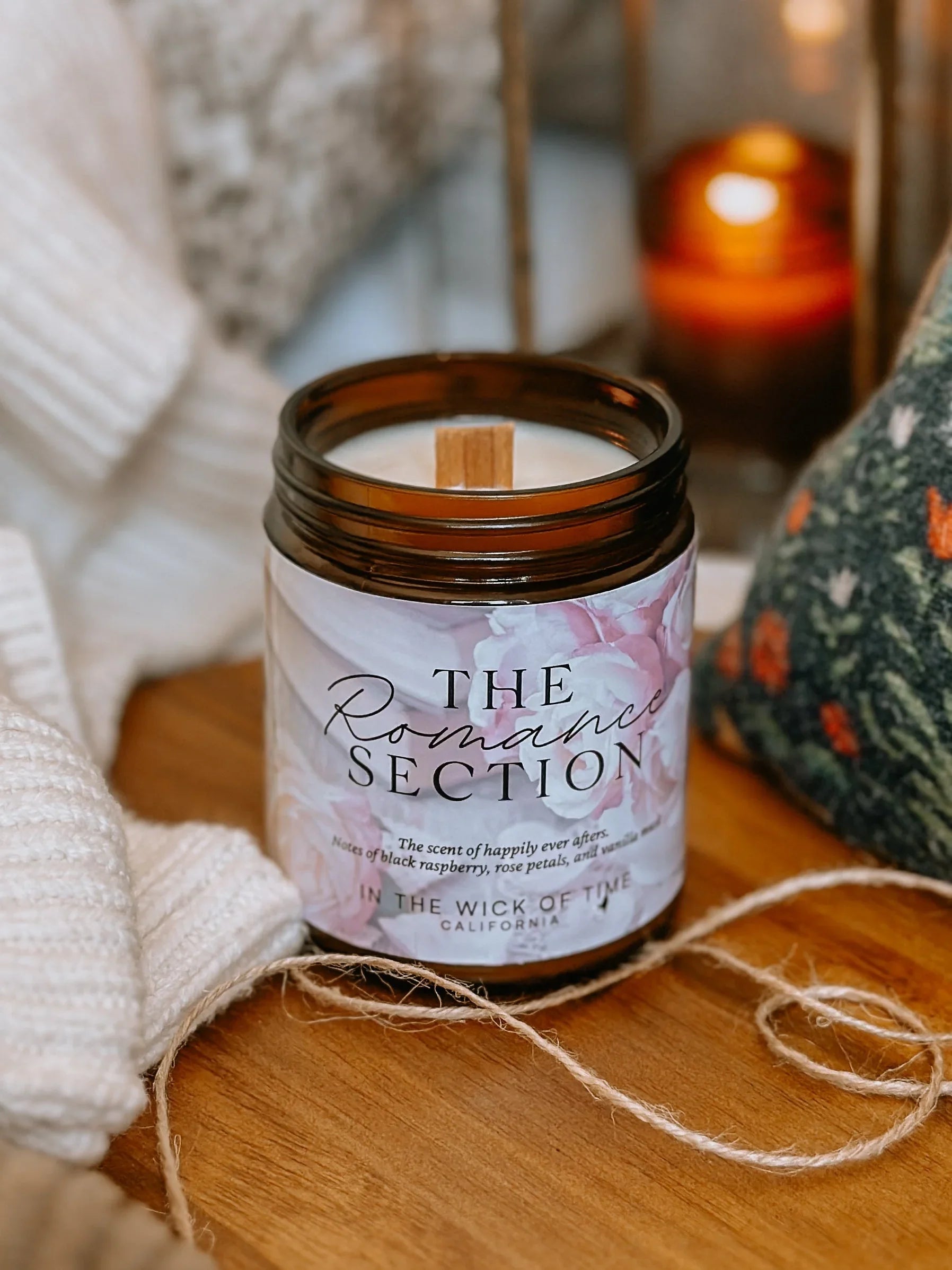 The Romance Section Candle, back view - House Of Avana