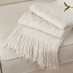 Throw Blanket - Soft Navy Blue 50x60, texture detail - House Of Avana [[SKU:HOA-BLK-400-A]]