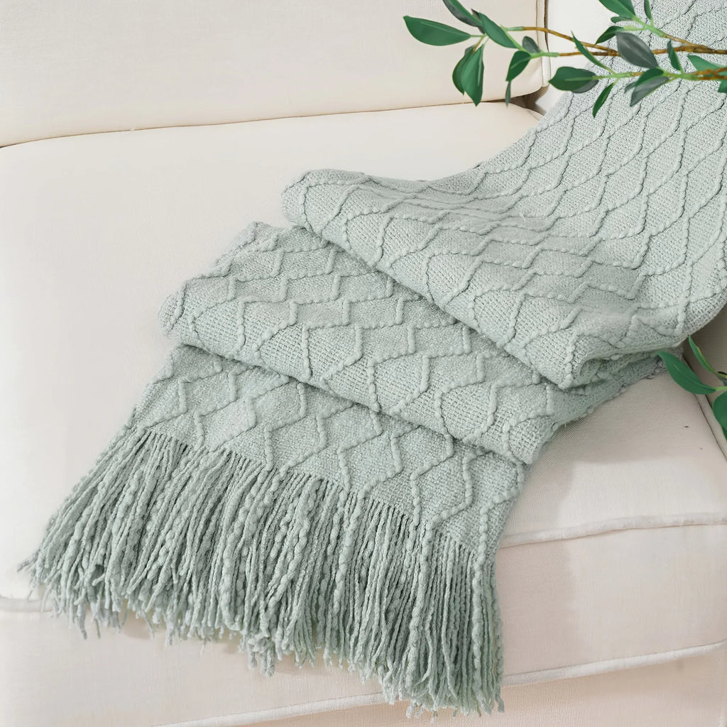 Throw Blanket - Soft Navy Blue 50x60, in-use display - House Of Avana