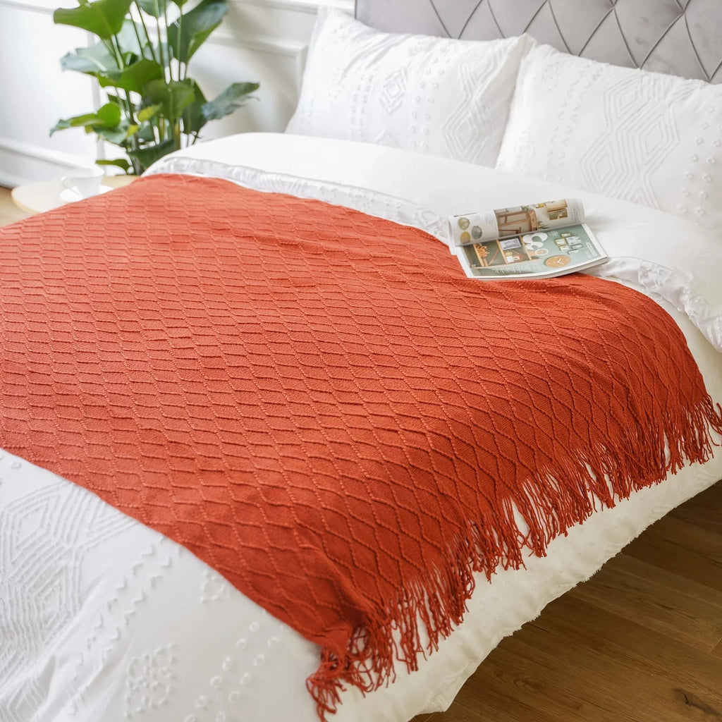 Throw Blanket - Soft Navy Blue 50x60, lifestyle image - House Of Avana [[SKU:HOA-BLK-400]]