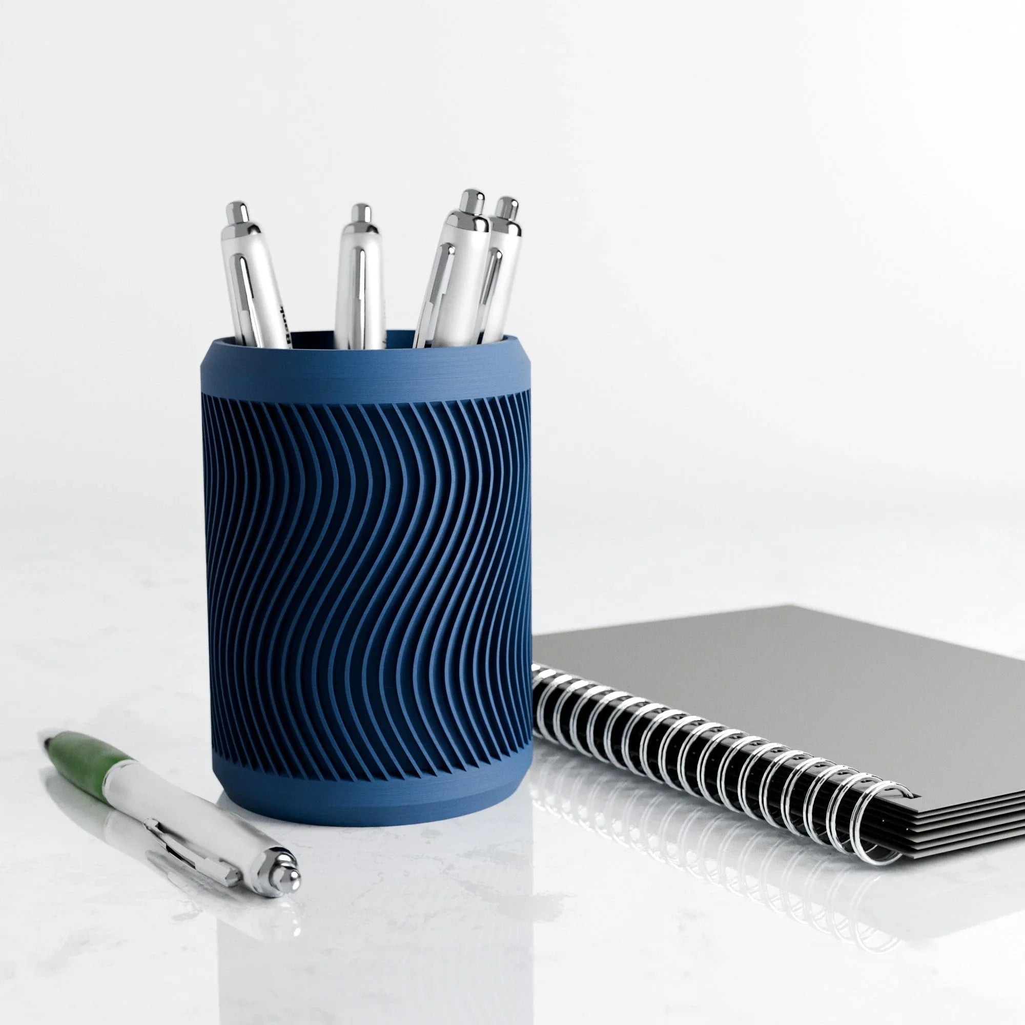 Tidal Pencil Holder, side view - House Of Avana