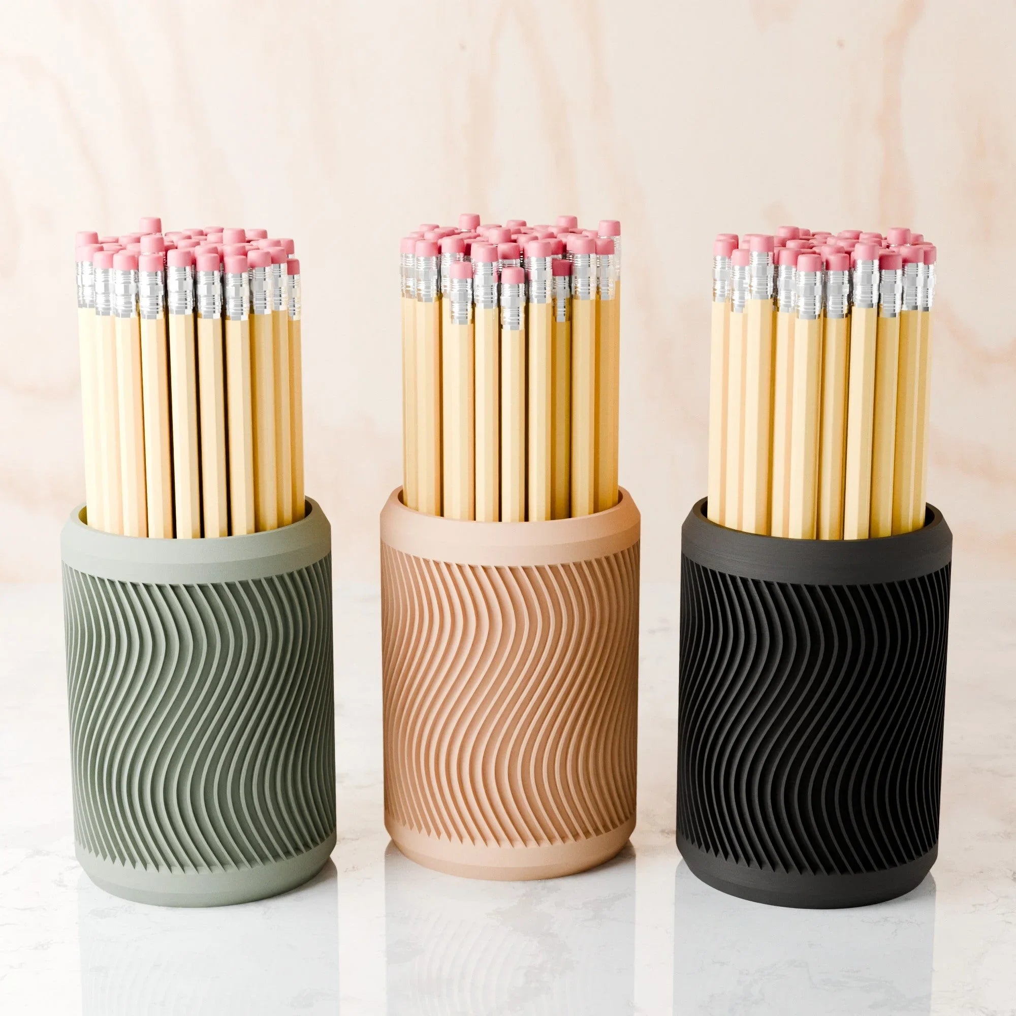 Tidal Pencil Holder, angled view - House Of Avana
