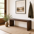 Timbergirl Dark Walnut Mango Wood Bench - 60"