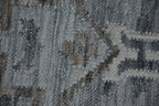 Timbergirl Kilim Blue Wool Handmade Rug