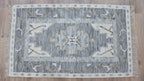Timbergirl Kilim Blue Wool Handmade Rug