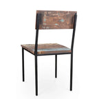Timbergirl Old Reclaimed Wood and Metal chair - Set of 2