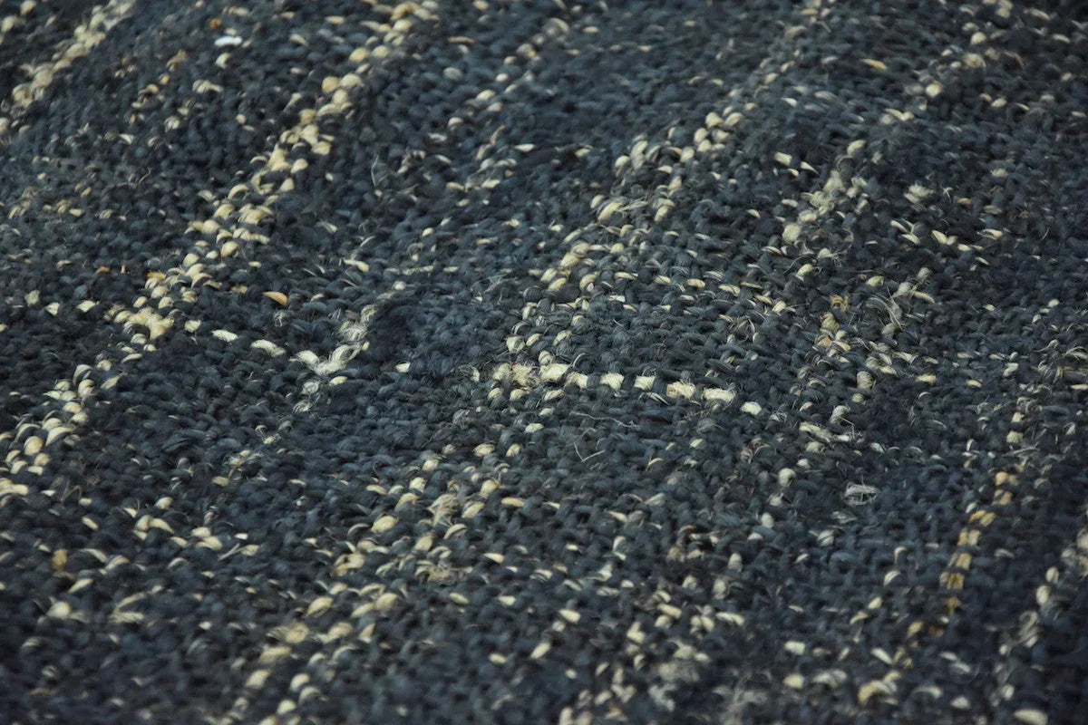 Timbergirl Textured Indigo 100% Jute Handmade Rug