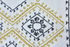 Timbergirl Yellow Black Wool and Silk Handmade Rug