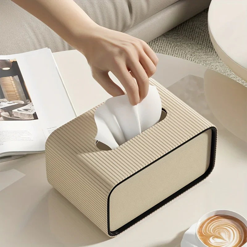 Tissue Box Holder - Luxury Leather Small, lifestyle image - House Of Avana [[SKU:HOA-TIS-005]]
