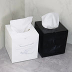 Tissue Box Holder - Luxury Marble, back view - House Of Avana [[SKU:HOA-TIS-006]]
