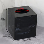 Tissue Box Holder - Luxury Marble, side view - House Of Avana