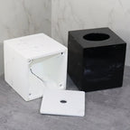 Tissue Box Holder - Luxury Marble, top view - House Of Avana [[SKU:HOA-TIS-006]]