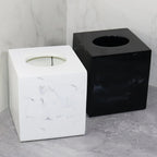 Tissue Box Holder - Luxury Marble, angled view - House Of Avana [[SKU:HOA-TIS-006]]