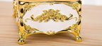 Tissue Box Holder - Metal Golden Silvery