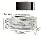 Tissue Box Holder - Metal Golden Silvery