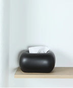 Tissue Box Holder - Modern Ceramic White, close-up view - House Of Avana