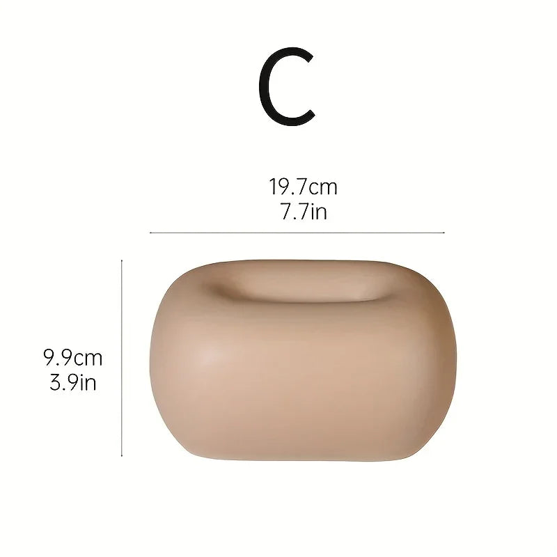 Tissue Box Holder - Modern Ceramic White, alternate view - House Of Avana