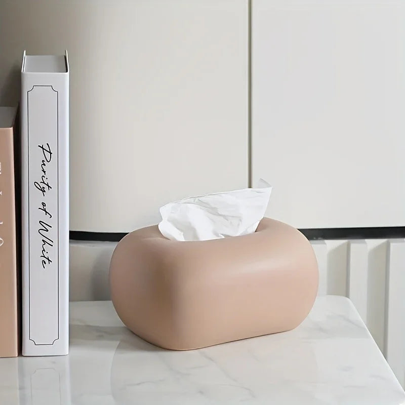 Tissue Box Holder - Modern Ceramic White, detail shot - House Of Avana [[SKU:HOA-TIS-403]]