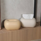 Tissue Box Holder - Modern Ceramic White, angled view - House Of Avana [[SKU:HOA-TIS-403]]