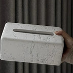 Tissue Box Holder - Modern Wooden Small, close-up view - House Of Avana