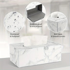 Tissue Box - Marble White Rectangular, lifestyle image - House Of Avana