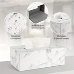 Tissue Box - Marble White Rectangular, lifestyle image - House Of Avana [[SKU:HOA-TIS-008]]