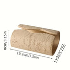 Tissue Box - Wooden Curved with Lid, top view - House Of Avana