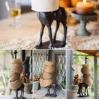 Tissue Holder - Modern Metal Giraffe, angled view - House Of Avana