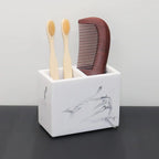 Toothbrush Holders for Bathroom, 2 Slots Toothbrush Holder, Freestanding Countertop Bathroom Organizer, Multifunctional Toothbrush Toothpaste Storage Rack, Bathroom Accessories, Decor House Of Avana