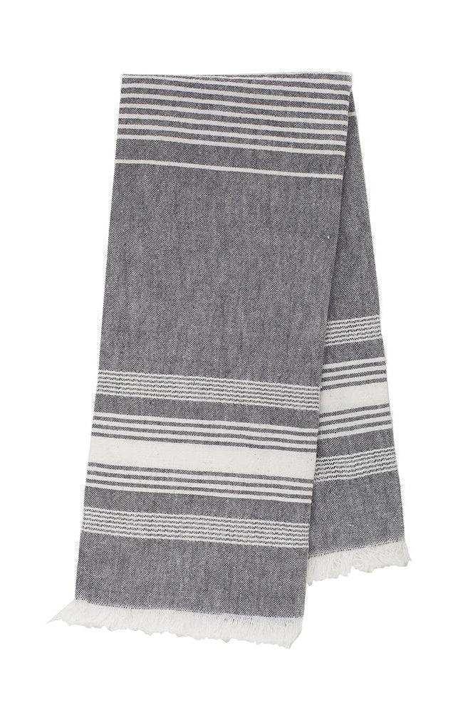Grey Chambray Striped Kitchen Towel Archive New York
