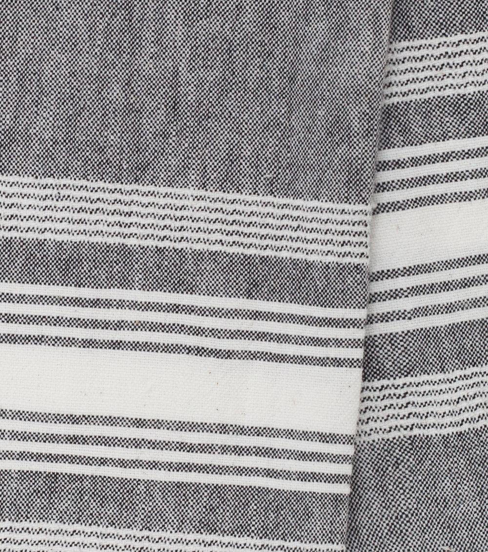 Grey Chambray Striped Kitchen Towel Archive New York